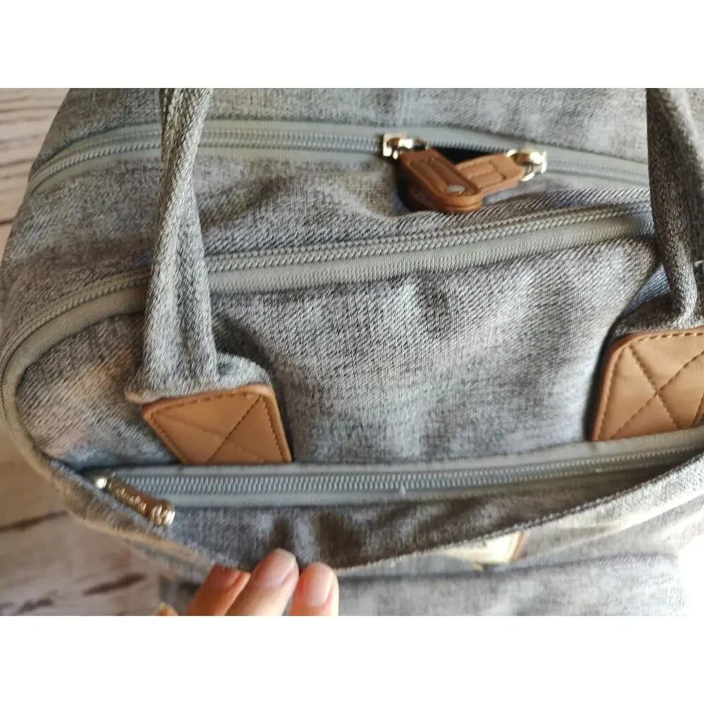 Ruvalino Multifunction Travel Diaper Bag Backpack Back Pack, Brown Gray Grey